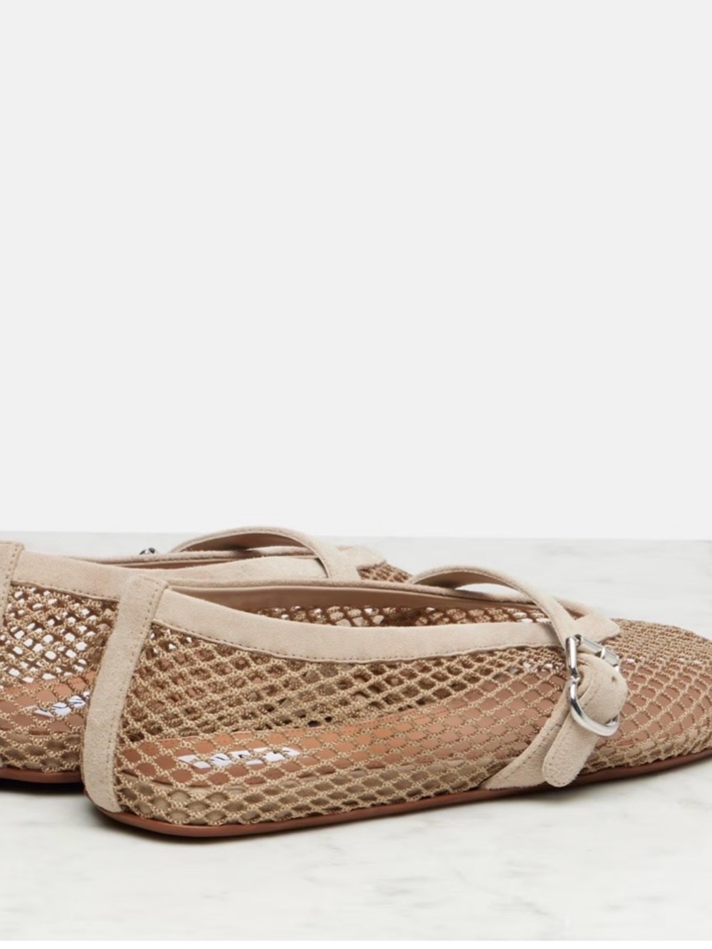 ALAÏA BALLET FLATS IN FISHNET Size 38 NWOB - Picture 2 of 9